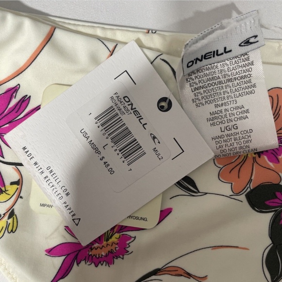 NWT O'Neill [ Large‎ ] Rio Floral High Waist Swim Bottoms - Picture 6 of 12